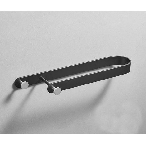 Porte-Serviettes sans poinçon, Espace Aluminium/Cintre de Tour Mural de Salle de Bain/Noir/Simple Coup/Cuisine/Balcon/Bureau/Porte-Serviettes-35 cm-Fei Yu (1/4)