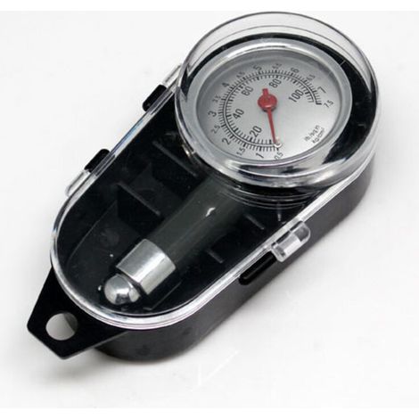 Manomètre de pression de pneu 0-100 psi – Tête en plastique électrolytique – Légèreté et précision – Pour voitures, SUV, motos