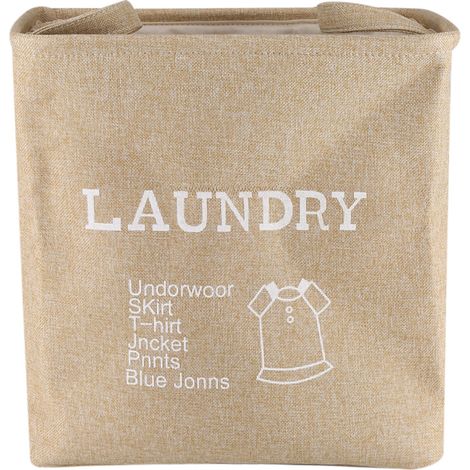 Panier De Rangement En Tissu Jaune Pliable Avec Poignées Pour Jouets Vêtements Et Linge Lot De 1 (1/5)