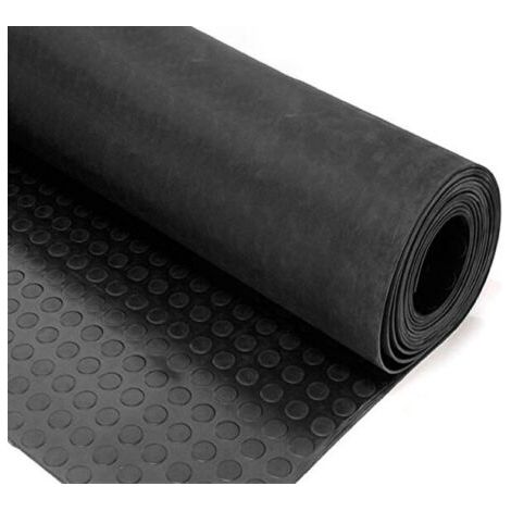 LASTRA GOMMA PAVIMENTI IN GOMMA ANTISCIVOLO BOLLATO NERO H 120 CM MULTIUSO 35636 (1/3)