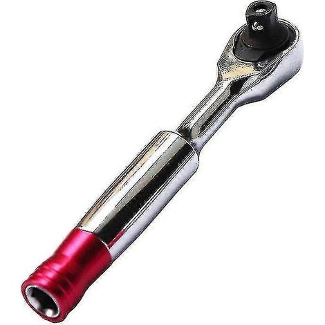 1/4-Zoll-Steckschlüssel-Ratschenschlüssel-Mini-Ratschen-Drehmomentreparaturset 100 mm silber, einteilig