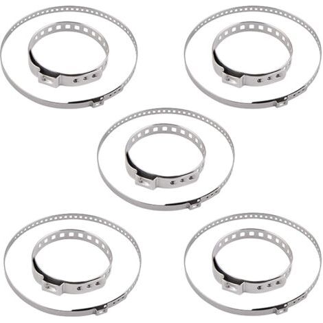 10-teiliges Set verstellbarer Achsmanschettenklemmen, Edelstahl-CV-Gelenkmanschettenklemmen, verstellbares Klemmen-Set für Fahrzeuge (5 kleine und 5 große)