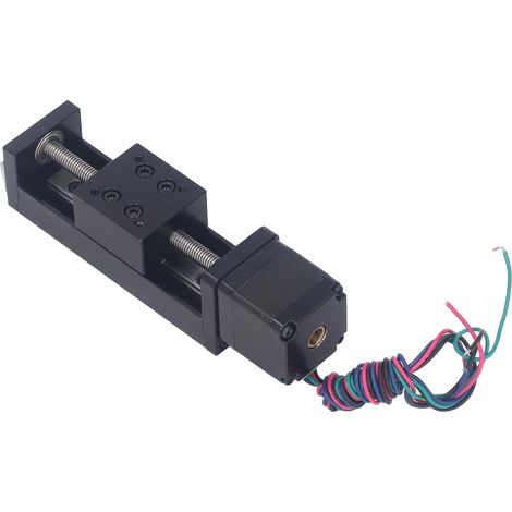 Mini guidage linéaire avec 28 moteurs pas à pas (course de 50 mm) pour fraiseuses CNC DIY, table XYZ avec vis en T (1/5)