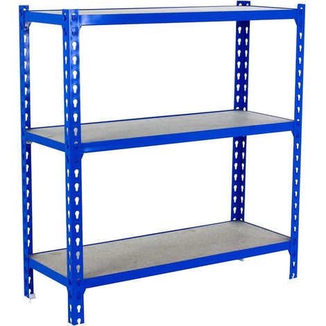 Simonrack Leichte Möbelablage Blau Robustes Holz 3 Regale