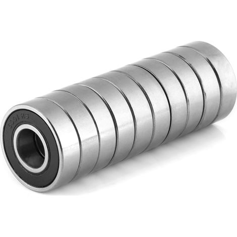 10 roulements à billes à gorge profonde 60012RS (12 x 28 x 8 mm), étanches en caoutchouc, durables et multi-usages (1/5)