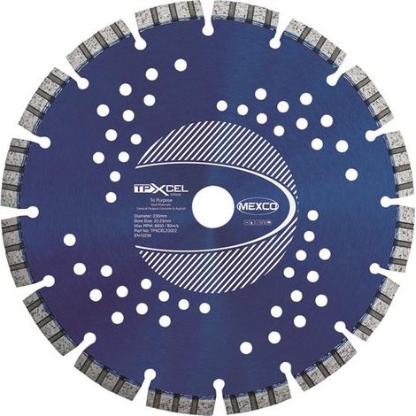 MEXCO TPXCEL23022 XCEL Grade Tri-Purpose Diamond Blade 230 x 22mm MEXTPXL230 (1/2)
