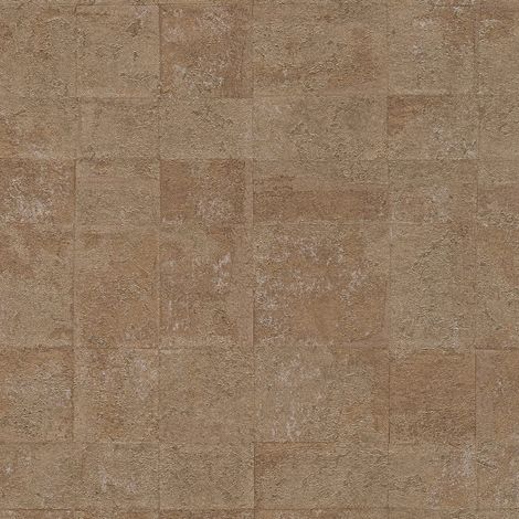 Stone tile wallpaper wall Profhome 396711 hot embossed non-woven wallpaper textured metallic look gold bronze pearl beige 5.33 m2