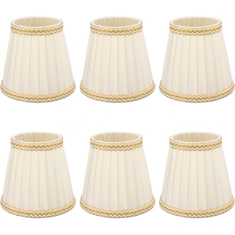 petits abat-jour à pince, cylindriques, en tissu, pour lustres, ampoules et accessoires d'éclairage (1/4)
