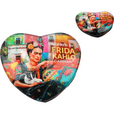 Magnete da frigo a forma di cuore, Frida Kahlo, gadget artistico, regalo per lei (1/3)