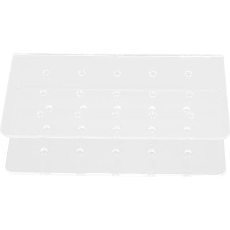 Support à gâteau rectangulaire à 2 couches avec trou support de sucettes acrylique portable pour anniversaire de mariage