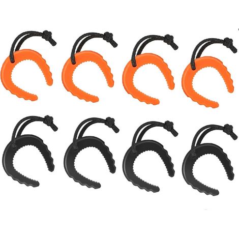 Sollbry 8 Pièces Cales Porte en Caoutchouc Anti-Pincement,Bloc Porte avec Corde Nylon-Butées Porte Portable pour Pompiers,Anti-Claquement Porte (1/5)