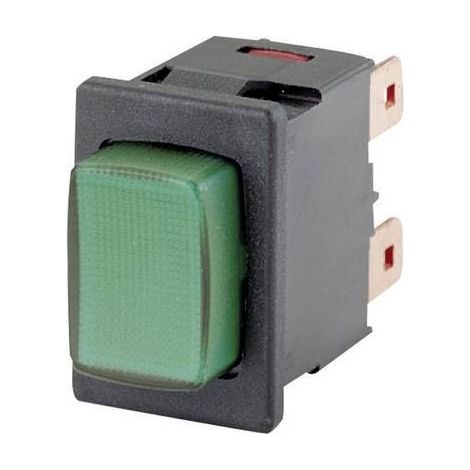 Marquardt 1687.1104 1687.1104 Interuttore a pressione 250 V/AC 16 A 2 x On / Off Permanente Verde (L x L) 21 mm x 15 mm