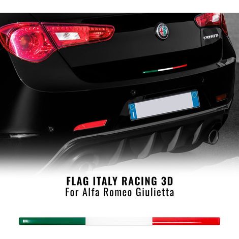 Stripe Striscia Adesiva 3D Tricolore Italia per Posteriore Alfa Giulietta