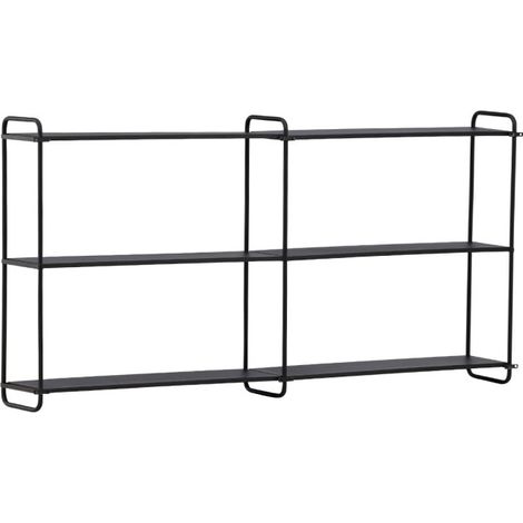 Étagère Murale en Métal "Lyon" 122cm Noir (1/5)