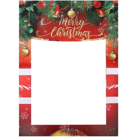 Cadre photo en papier pour fête de Noël - Accessoire festif et délicat pour selfies et photobooth - Fournitures de fête-68X48cm