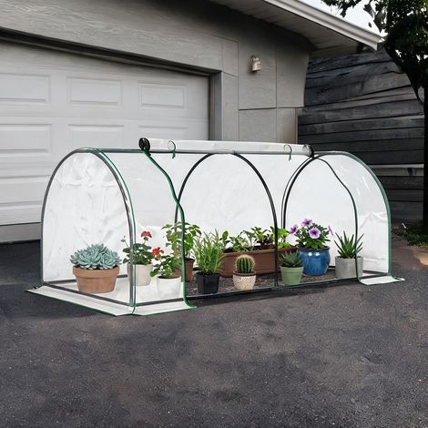 Serre de jardin transparente en acero PVC 200 x 100 x 80 cm (1/5)