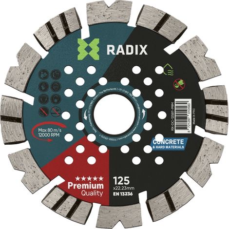 Disque diamant béton - Radix - Premium - 125 x 22.23 mm (1/3)