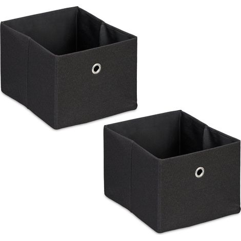 Juego de 2 cajas de almacenamiento: organizadores de tela multicolor (1/5)