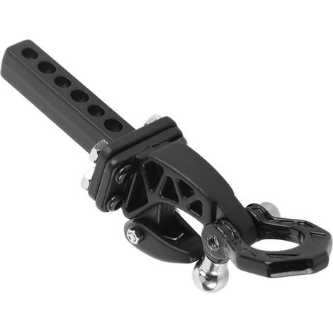 Crochet d'attelage de remorque en aluminium pour SCX10 RC Crawler, accessoires noirs (1/5)