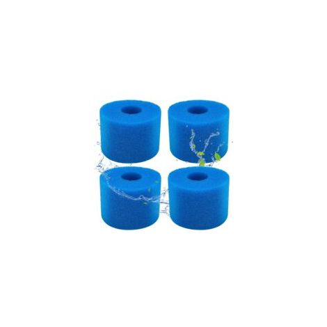 Set mit 4 Schaumstoff-Poolfiltern für Intex Typ S1 - Schaumstofffilter für Spa, Schwimmbad - Wiederverwendbar und waschbar - Typ S1 Filtrationsschwamm (4 Stück)