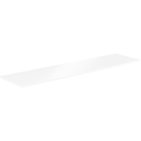 Mexen – Plan de travail MDF laqué blanc mat 220,6 cm – Surface résistante aux rayons UV – Pour lavabos à poser – 91AXX22044641801