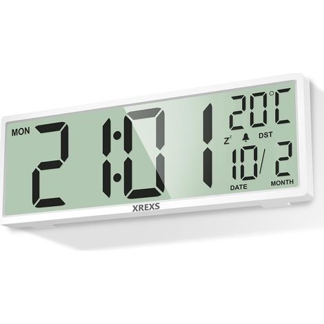 Digital Wall Clock 14.5 Inches Colour White (1/5)