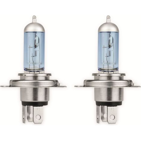 Lampe halogène EUFAB White Power H4, 12 V, 60/55 W, P43T, 2 pièces