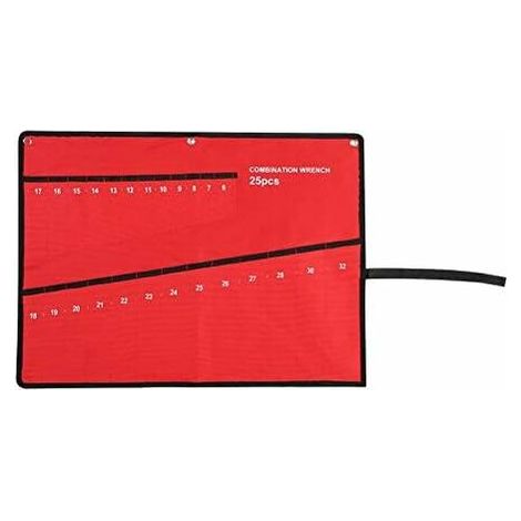 Sac à Outils Enroulable pour clé, Organisateur de Rangement pour clé à molette Multi-Poches pour menuisiers bricoleurs (25 Poches), (1/5)