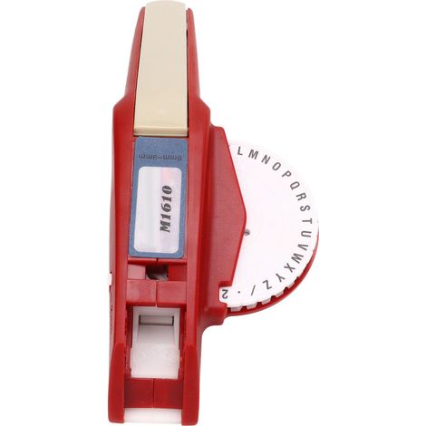 Étiqueteuse en relief : étiquettes transparentes avec chiffres et lettres, utilisation à une main, matériau ABS durable, outil de création d’étiquettes à faire soi-même, noir (1/5)