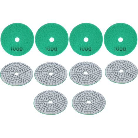 10 disques de ponçage/polissage de 3 pouces (diamant) pour marbre, béton et pierre (grain 1000) (1/5)