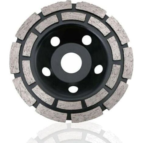 Disque Diamant, Diamant à Meuler Béton 230 x 22,2 mm Double Rangée, Meule Diamantée Universelle pour Poncer Béton, Pierre, Granit Chape, Maçonnerie, Usage Universel (1/4)
