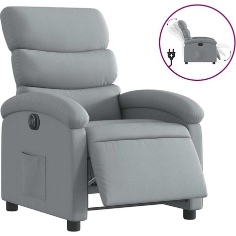 Maison Exclusive - Relaxsessel Elektrisch Hellgrau Stoff