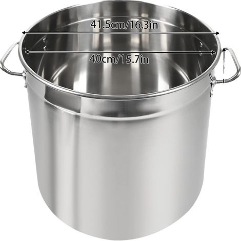 Olla para sopa de 50 litros, fabricada en acero inoxidable duradero, versátil para cocinar. (1/2)