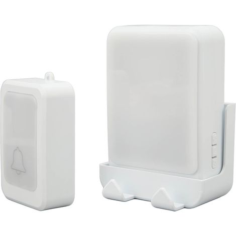 Sonnette sans fil LED couleur, alimentée par piles, silencieuse, pour personnes âgées (1/5)