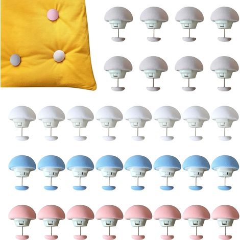 32 Attache couette, clip fixation housse, anti-glissement, coton et PET, forme champignon, pour literie et maison