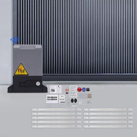 370 W 1400 tr/min Actionneur de portail coulissant électrique, capacité de charge 800 kg, avec télécommande et fonction de fermeture automatique, convient pour jardins, maisons et espaces commerciaux (1/5)