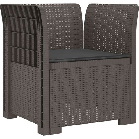 Maison Exclusive - Poltrona a 1 Posto con Cuscino Aspetto Rattan PP Grigio Chiaro (1/5)