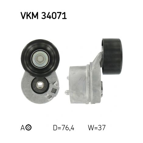 Tendeur de courroie, courroie trapézoïdale à nervures SKF VKM 34071 FORD 1096484