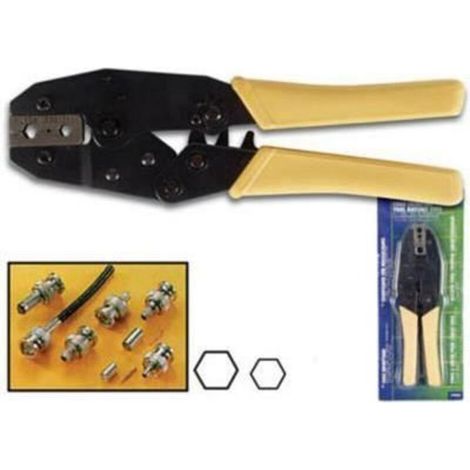 Pince à sertir - BNC/TNC/N/F - pour câbles coaxiaux RG59/62/140/210/BELDEN 8279/55/58 - Noir - 220mm
