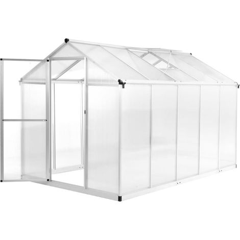 Serre de Jardin Serre d'hivernage Serre tunnel Aluminium 302x190x195 cm 11,19 m³ NSME1395 (1/5)