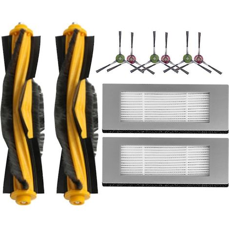 10 Stück HEPA-Filter-Hauptseitenbürste für Ecovacs Deebot Ozmo 900 DN5G (1/4)
