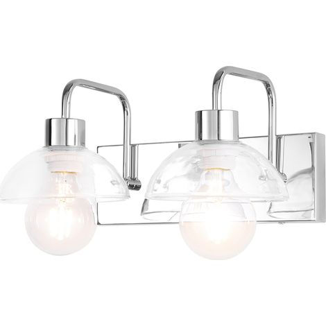 Wall Sconce Lamp - Two Spotlights - Yuri Silver