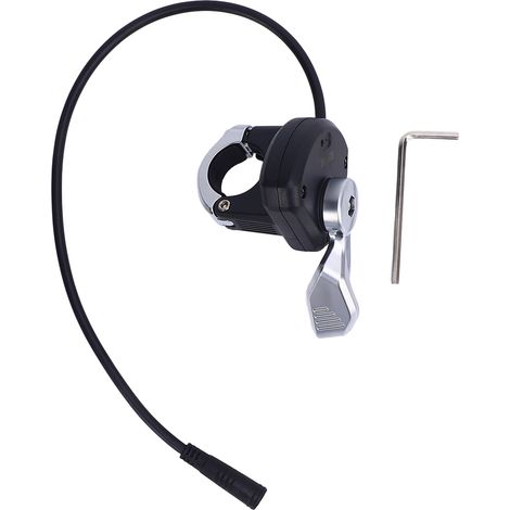 Acelerador de pulgar para bicicleta eléctrica, compatible con motor central y manillar de 22,2 mm, conector impermeable, ideal para ciclismo urbano (1/4)