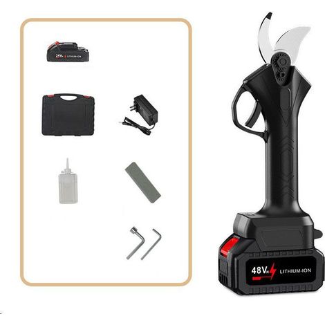 Sécateur 24V1batteries Coupeuse d'élagage d'aménagement paysager pour arbres fruitiers (1/4)