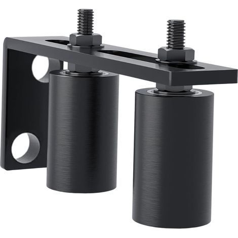 Rouleau de guidage pour portail coulissant avec support en L, pièces de rechange universelles, mouvement fluide, polyvalent, robuste, remplacement, Noir