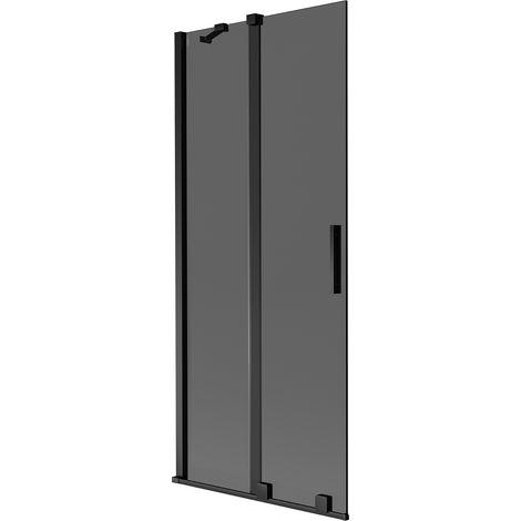 Mexen Velar mampara de ducha de 2 alas deslizables 80 x 150 cm, grafito, negro - 896-080-000-41-70 (1/2)