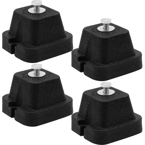 4 pieces of rubber damping bases for outdoor air conditioning and heat pump unit, anti-vibration non-slip feet (4, 10.5 x 10.5 x 7 cm) (1/5)