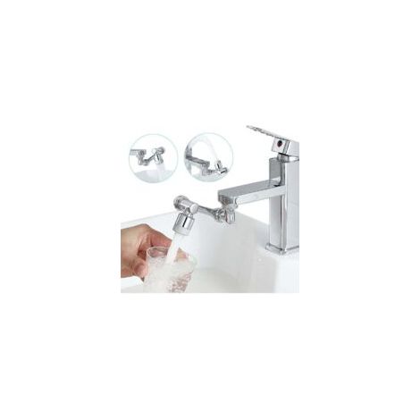 Extensión de grifo giratoria de 1080° - Aireador universal para fregadero - 2 modos - Para cocina y baño - Ángulo de rotación de 360° - Brazo robótico multifuncional - Lavado de ojos/cara - Crezuo (1/4)