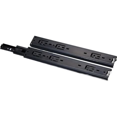 Glissières de tiroir en acier laminé à froid noir, 3 voies, pour trois (1/5)