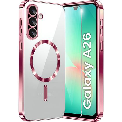 Étui pour Samsung Galaxy A26 5G, Electro MagSafe, rose doré + protection d'écran en verre (1/5)